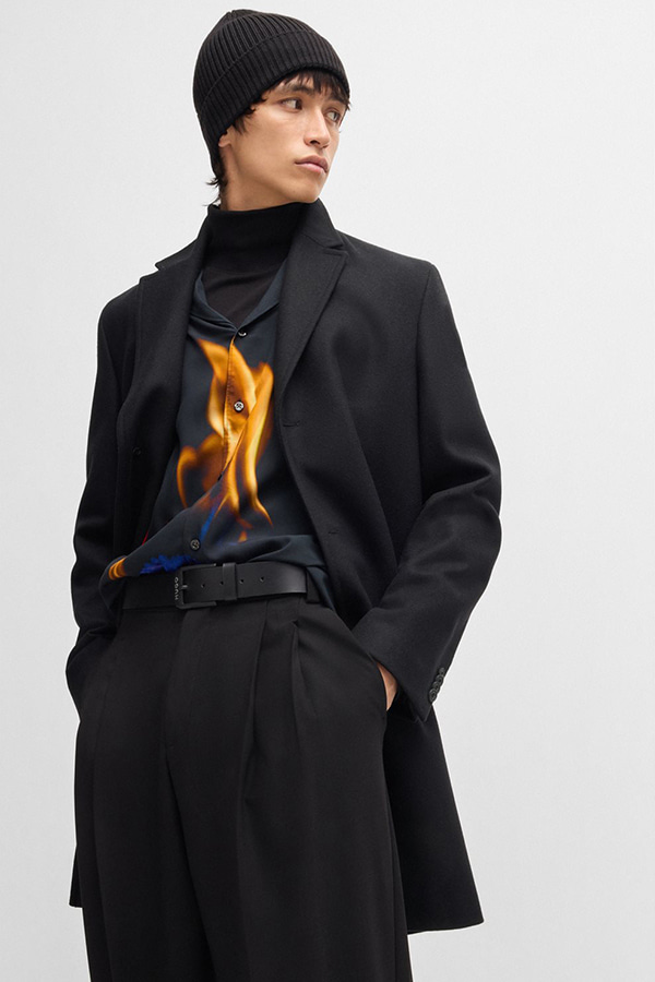 ΠΑΛΤΟ HUGO - 001 ΜΑΥΡΟ